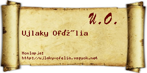 Ujlaky Ofélia névjegykártya